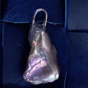 Epoxy encased vintage abalone pendant